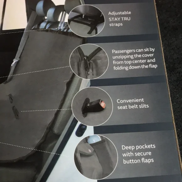 Nylon waterproof back car seat hammock cover NIB - Picture 7 of 7